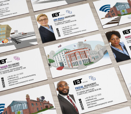 IET Venues business cards